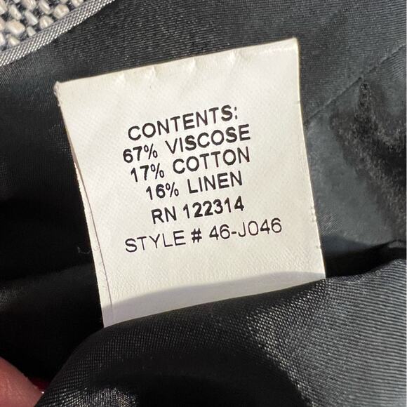 Peace of Cloth Panticular Tweed Menswear Blazer Jacket w Ruched Sleeve Size 12 - Picture 9 of 10